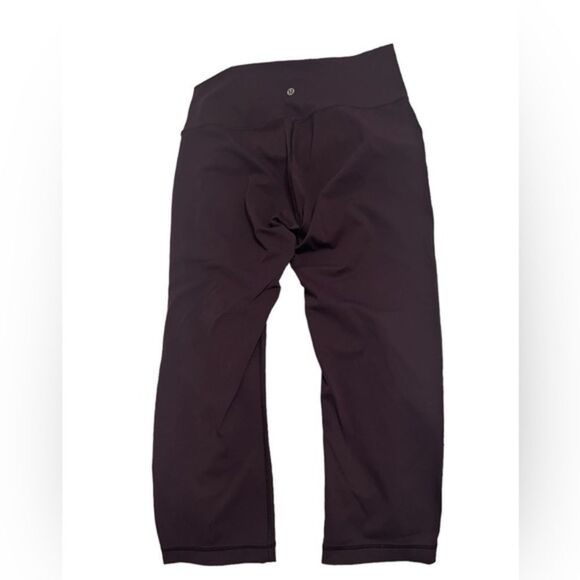 Lululemon 10 purple crop soft leggings maroon - Picture 2 of 9